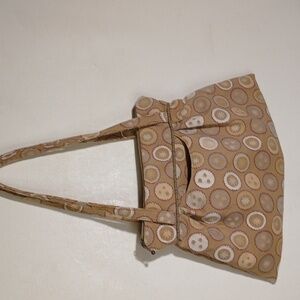 Stylish Tan Patterned Handbag